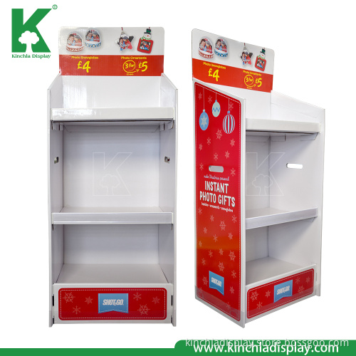 Easy Assemble Supermarket Children Toy Product Corrugated Floor Shelf Display Stand